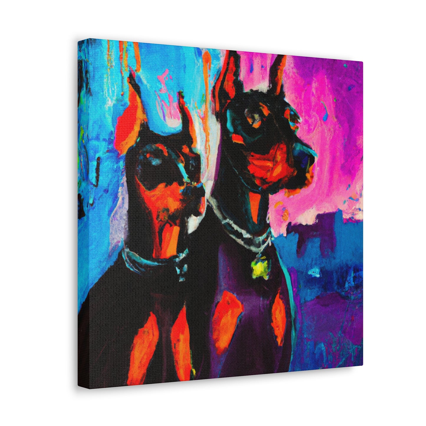 Rocking Doberman Art - Canvas