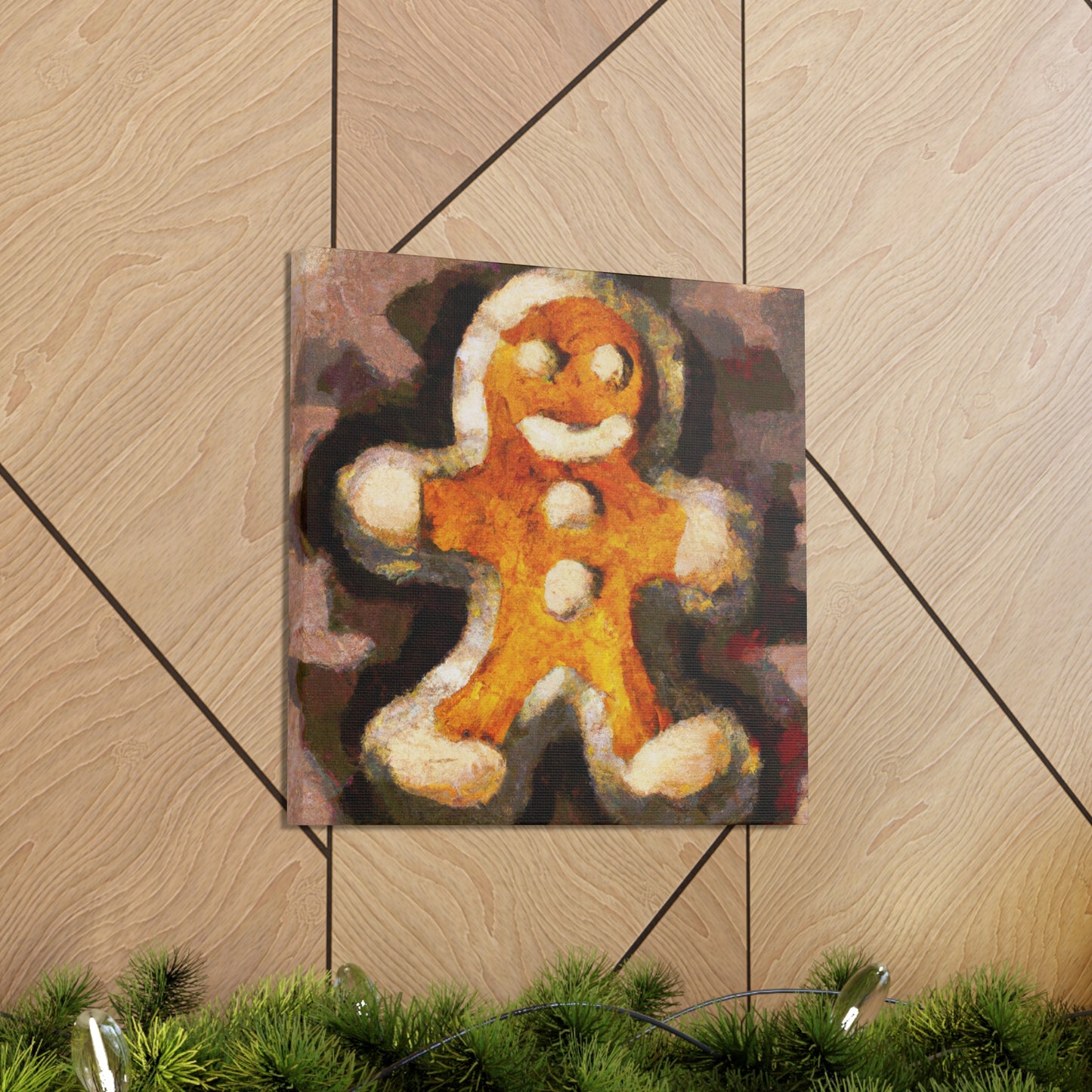 Gingerbread Man Deco - Canvas