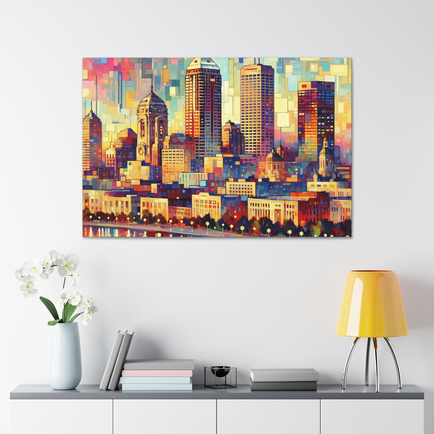 Vibrant Urban Depths - Canvas