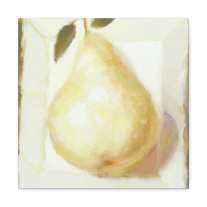 Pear in Soft Hues. - Canvas