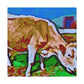 "Jersey Cow Silhouette" - Canvas