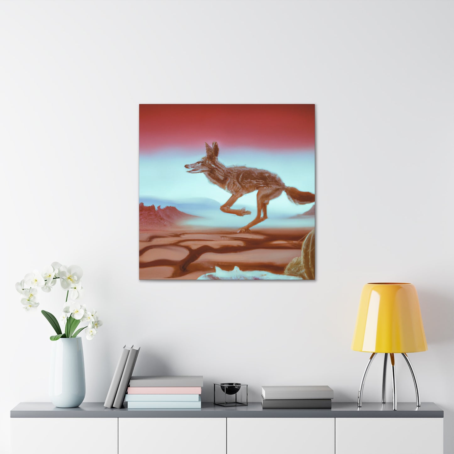 "Coyote's Surreal Slumber" - Canvas