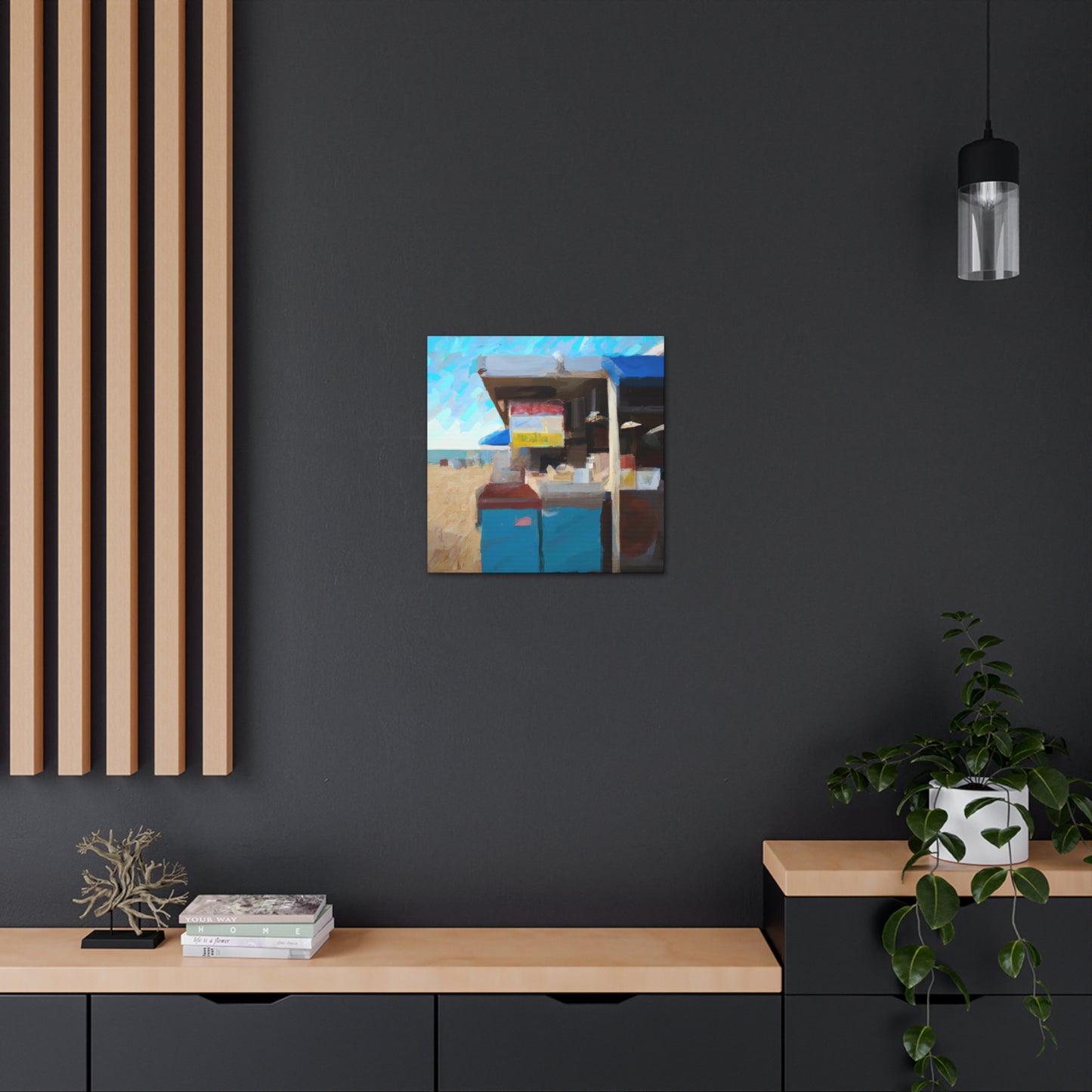 "Beach Shops Vista" - Canvas