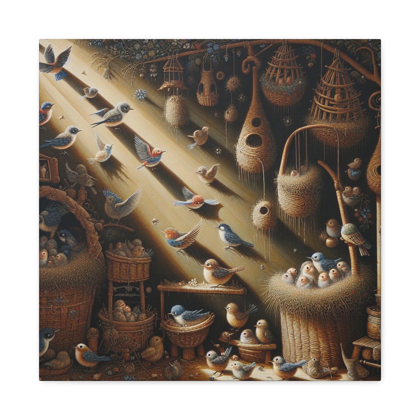 Charming Avian Abodes - Canvas