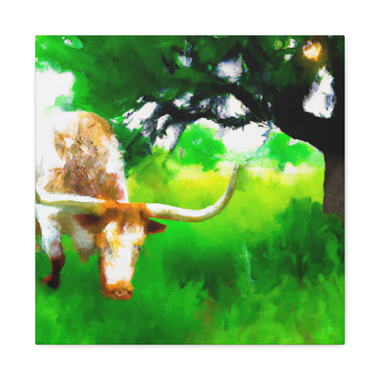 Lone Star Longhorn Painting - Canvas