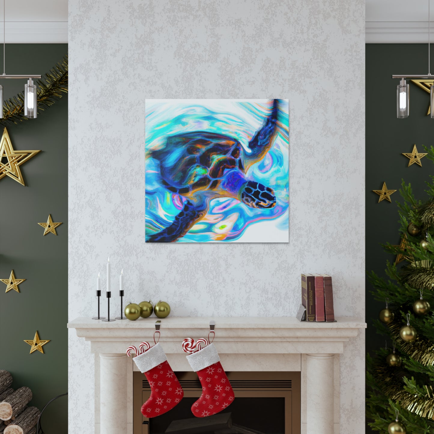 Sea Turtle Mural. - Canvas