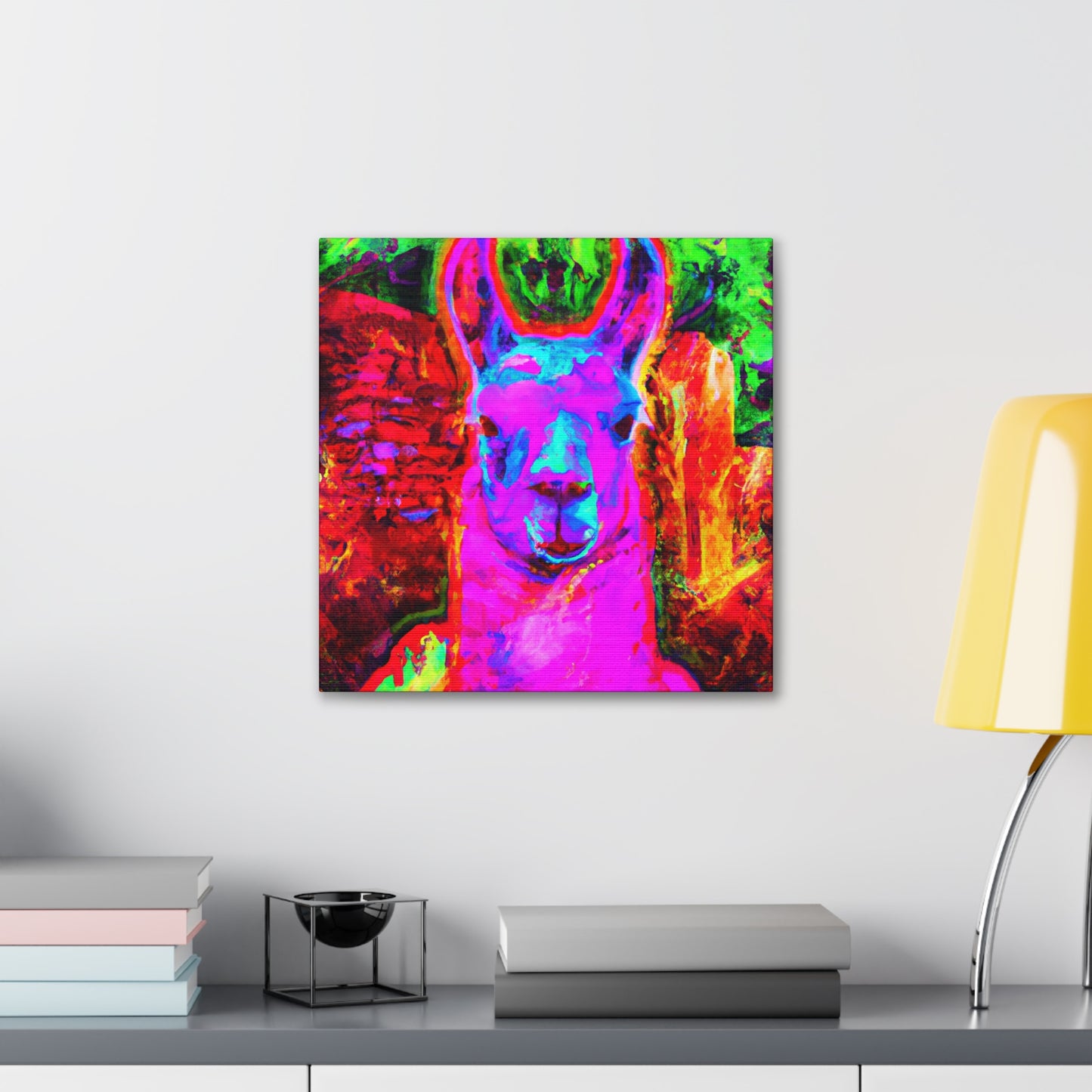 Futuristic Llama Painting - Canvas