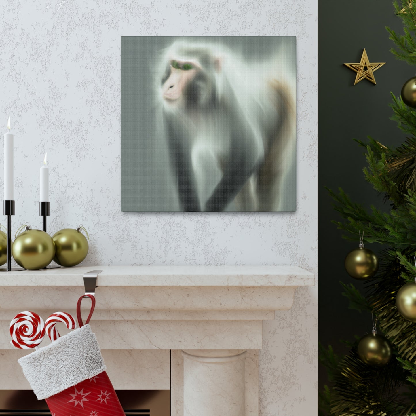 "Majestic Japanese Macaque" - Canvas