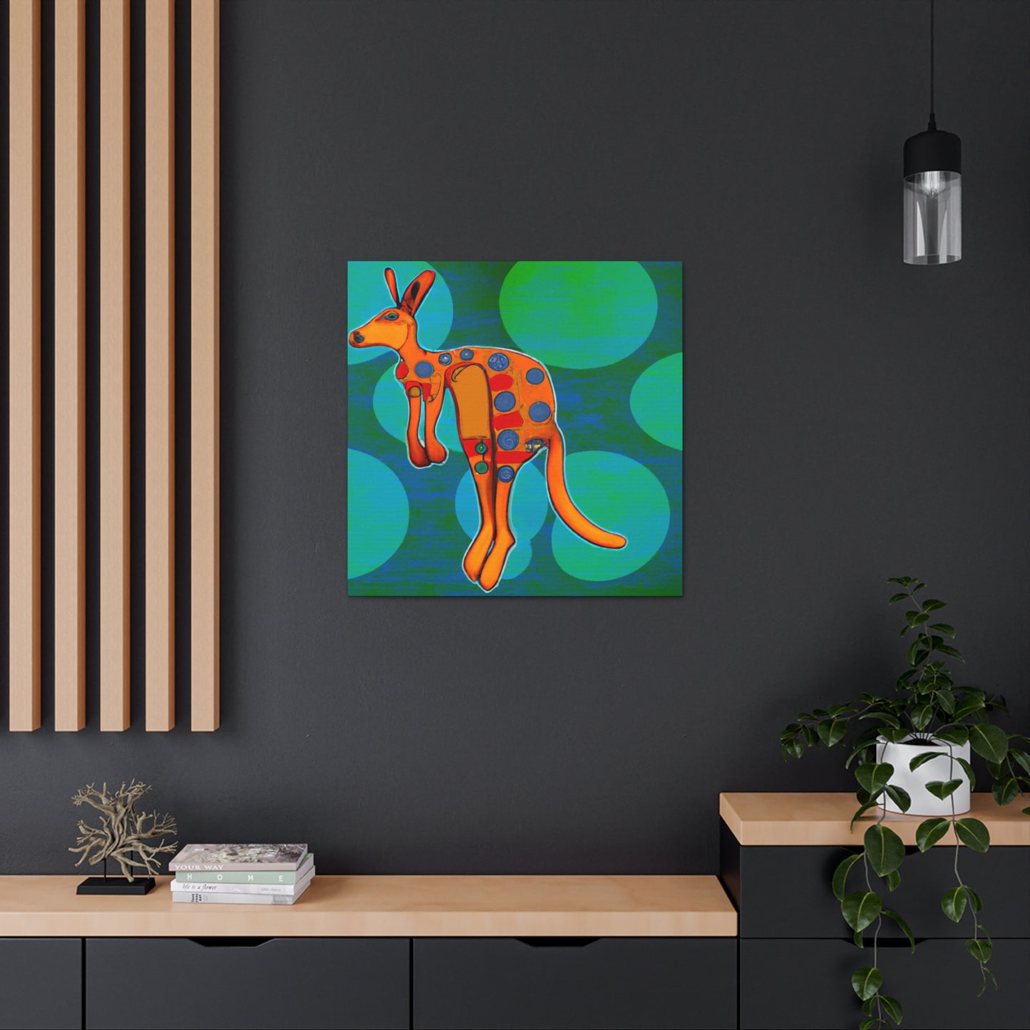 Kangaroo in Abstract - Canvas