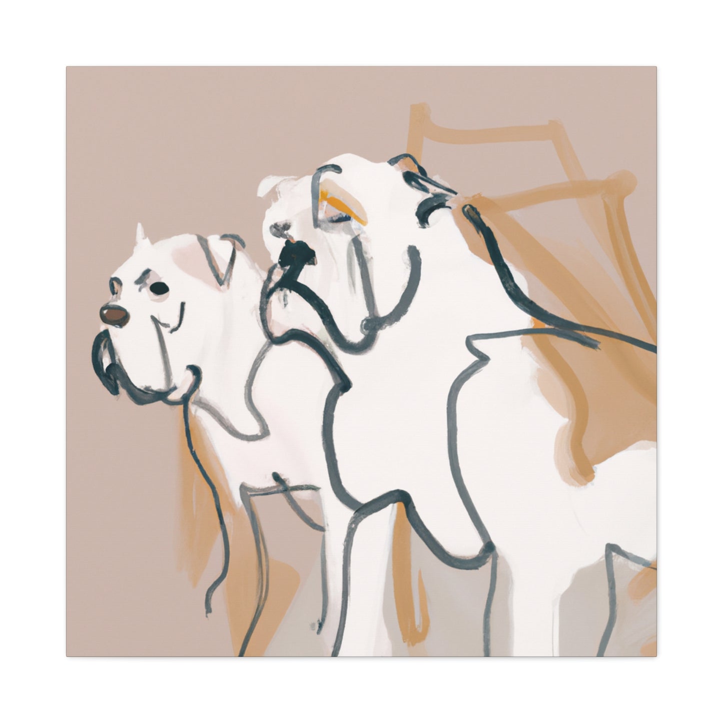 "American Bulldog Uplifted" - Canvas