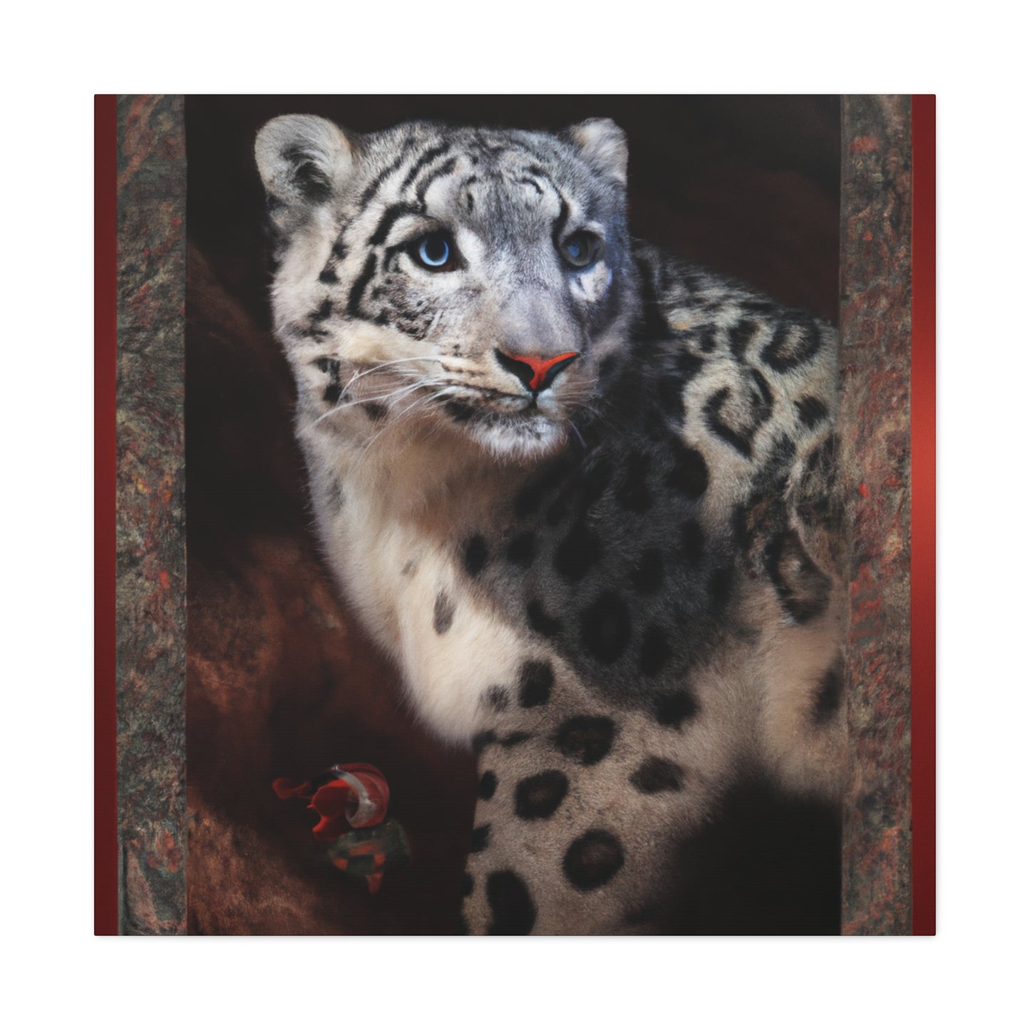 "Snow Leopard Reverie" - Canvas