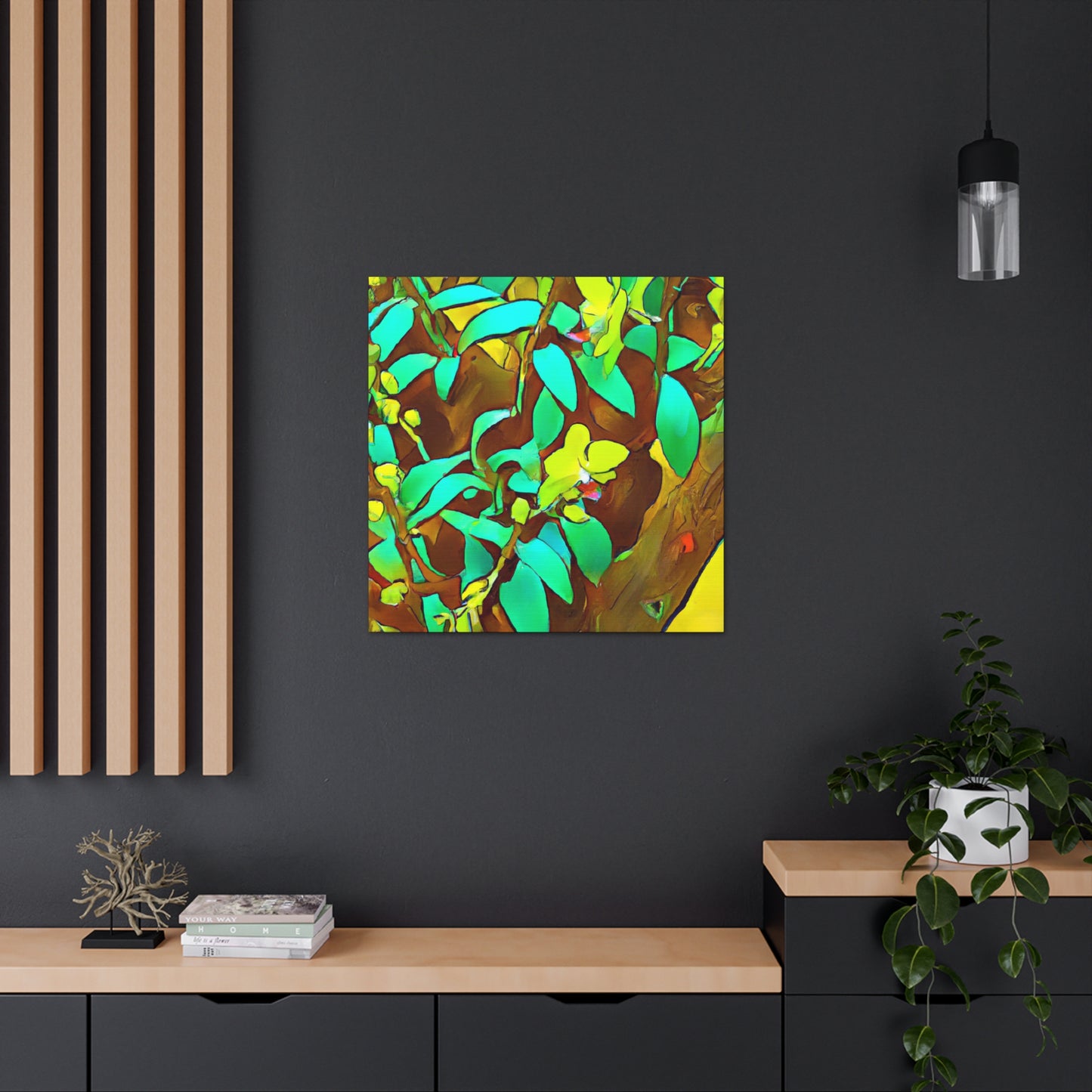 Orchid's Cosmic Bloom - Canvas