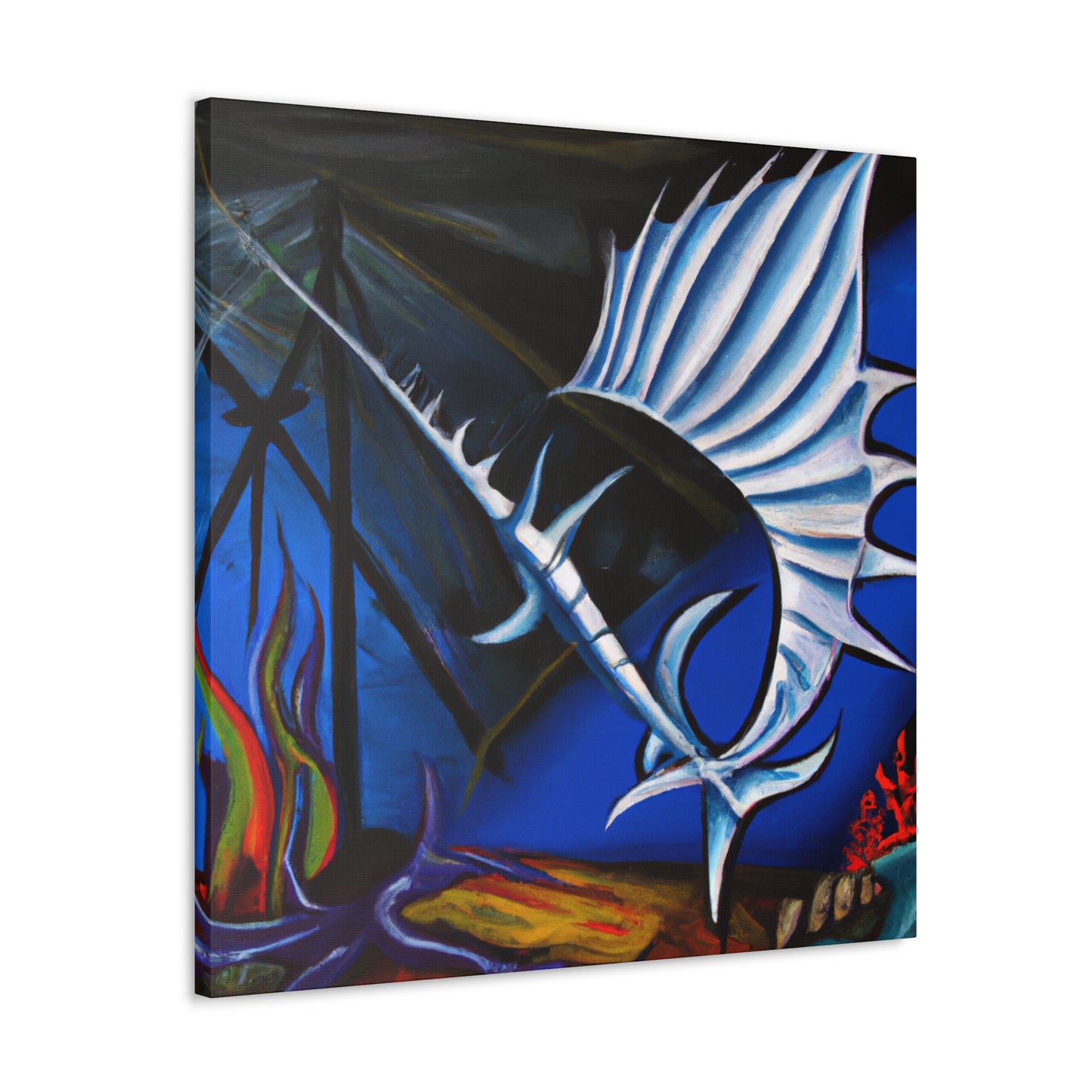 "Sailfish at Sunset" - Canvas