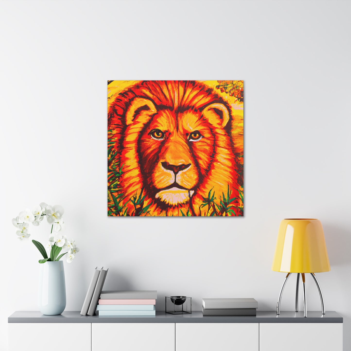 Lion in Hyperrealism - Canvas