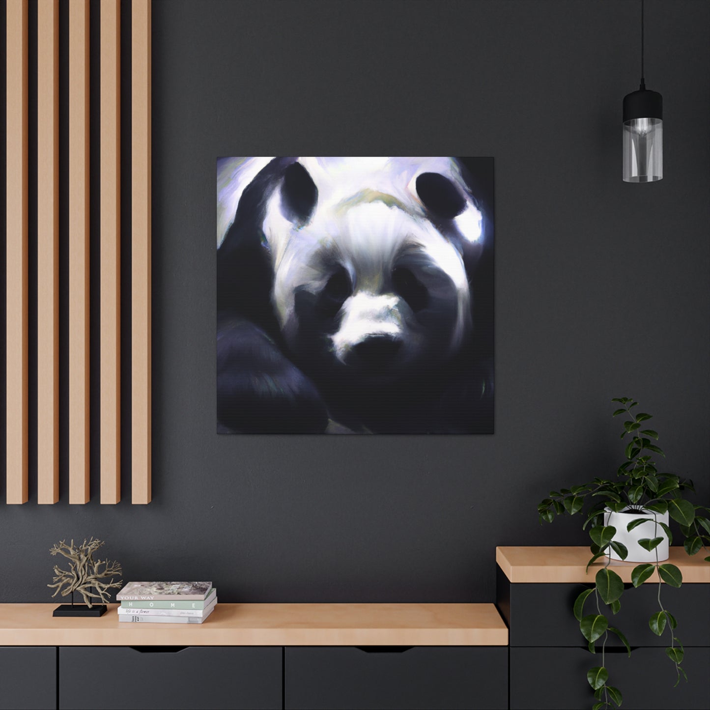 "Panda in the Neon" - Canvas