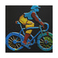 "Bicyclist in Motion" - Canvas