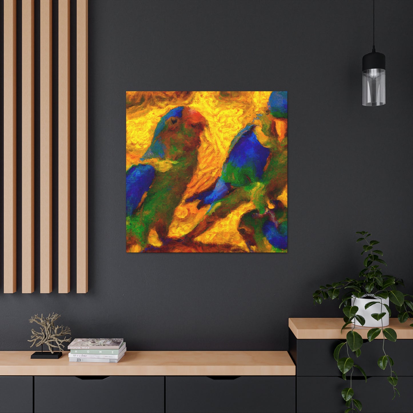 "Conures in Impressionism" - Canvas