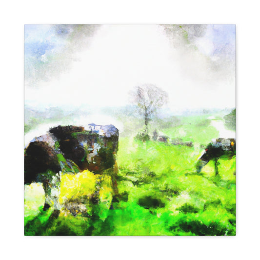 Milky White Mooing - Canvas