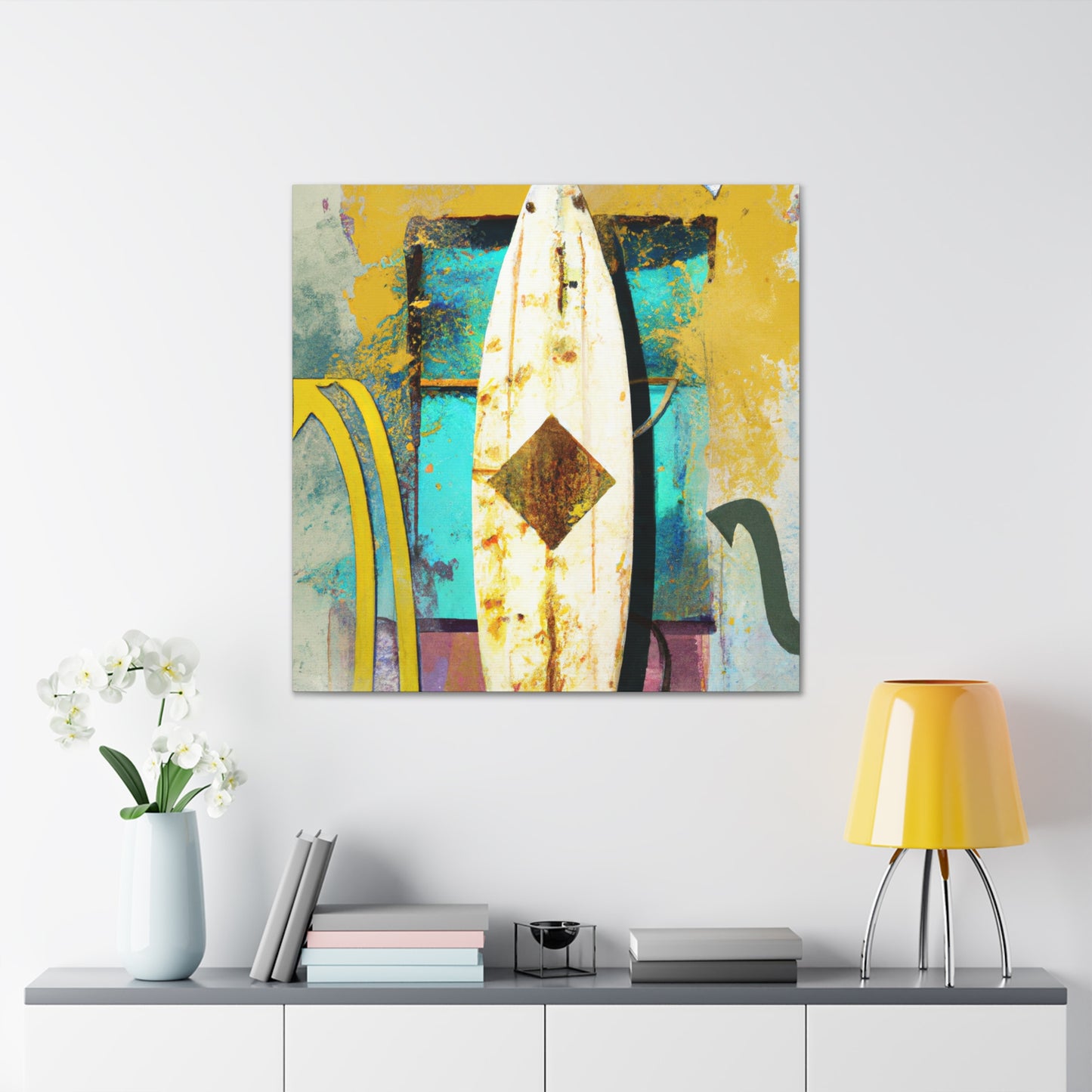 Surfing the Ocean Waves - Canvas