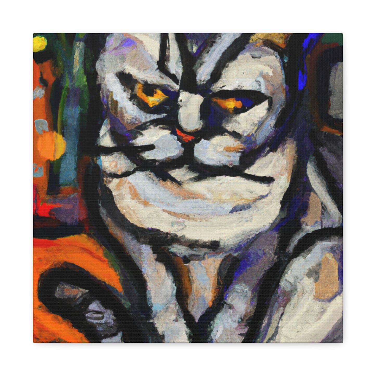 "Feline Expressionist Study". - Canvas