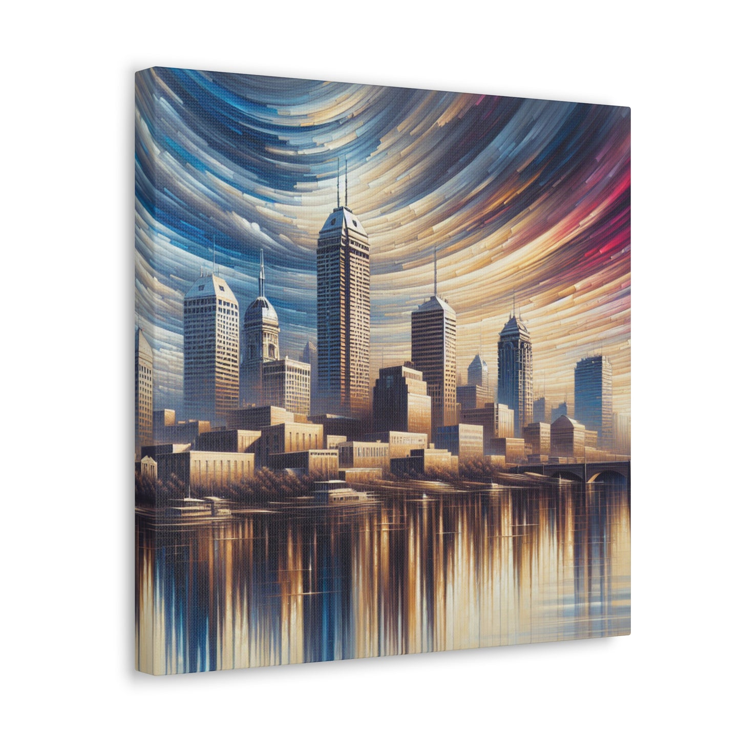 "Urban Mosaic: Indianapolis Reverie" - Canvas