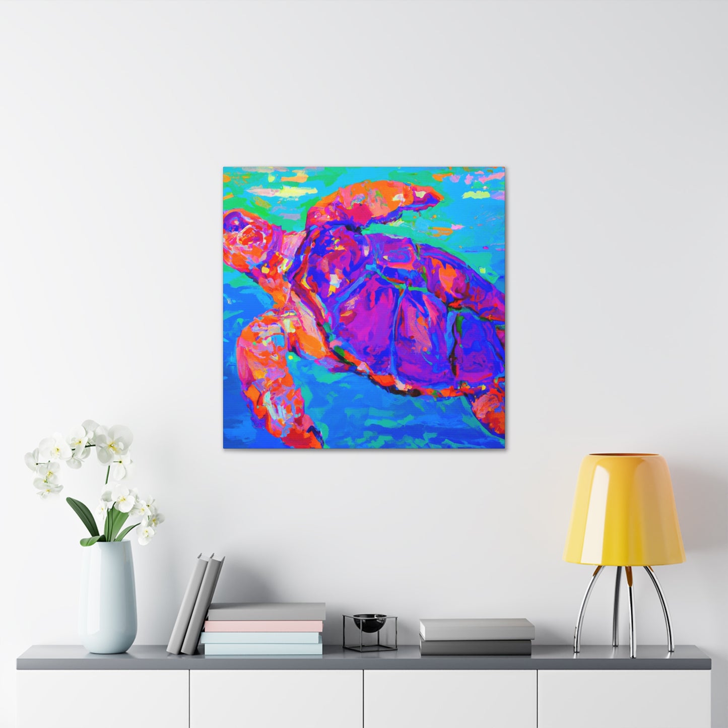 "Turtle in the Sea" - Canvas