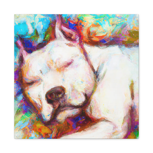 Pitbull in Impressionism - Canvas