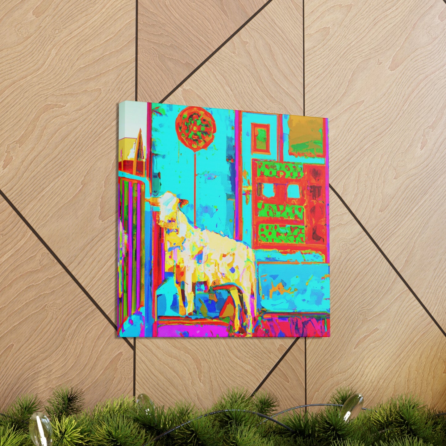 Sheep in Deco Style - Canvas