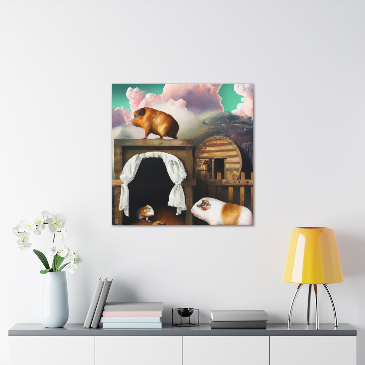 "Guinea Pig Dreamscape" - Canvas