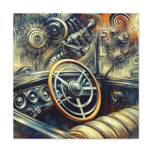 "Whirling Vortex of Wheels" - Canvas