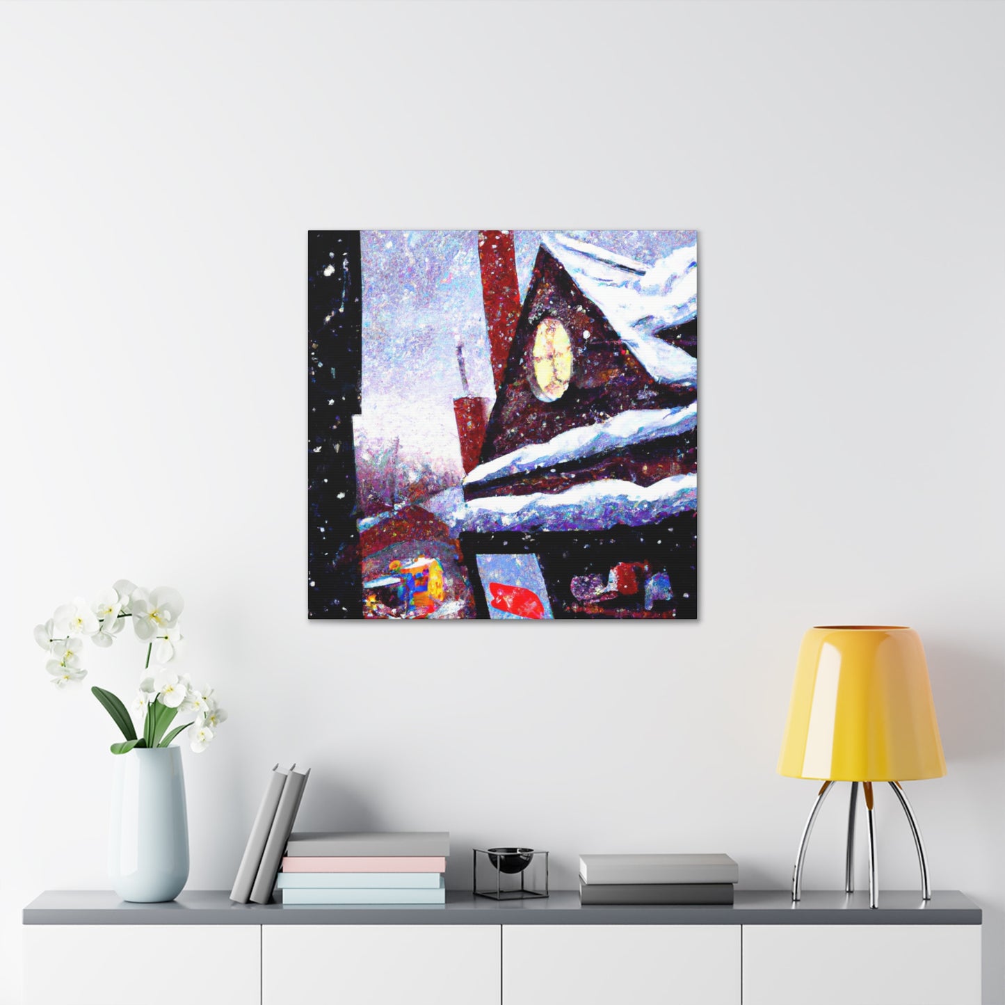 "Santa's Holiday Workshop" - Canvas