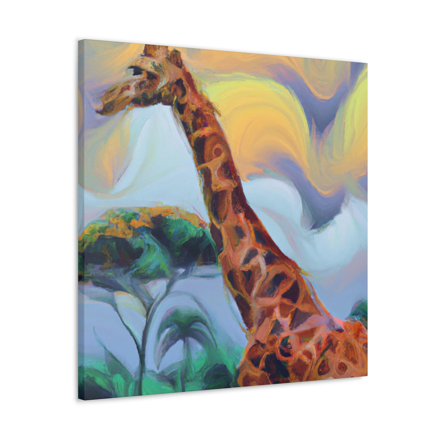 Giraffe in Hyperrealism - Canvas