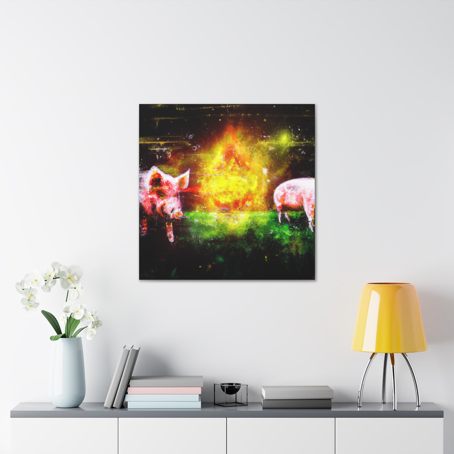 Pig's Surreal Dream - Canvas