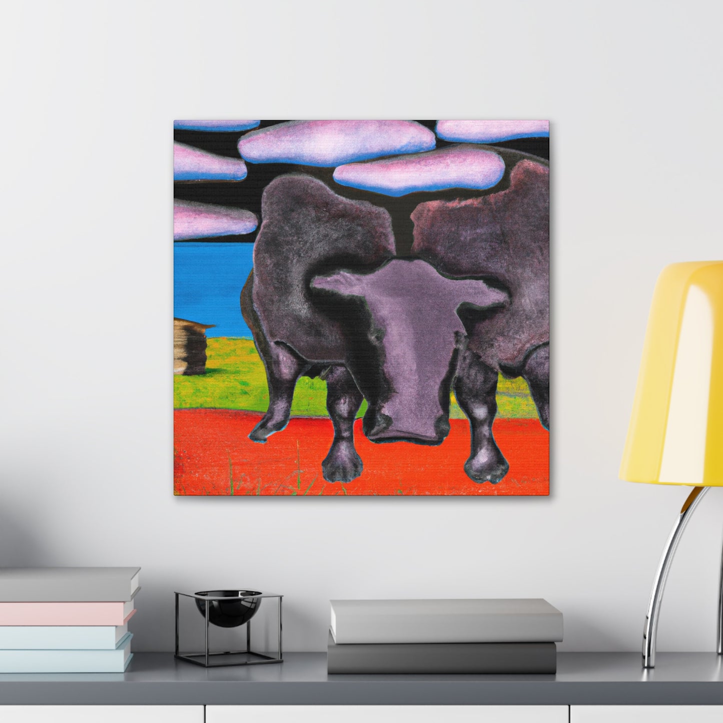 "Black Angus Dreamscape". - Canvas