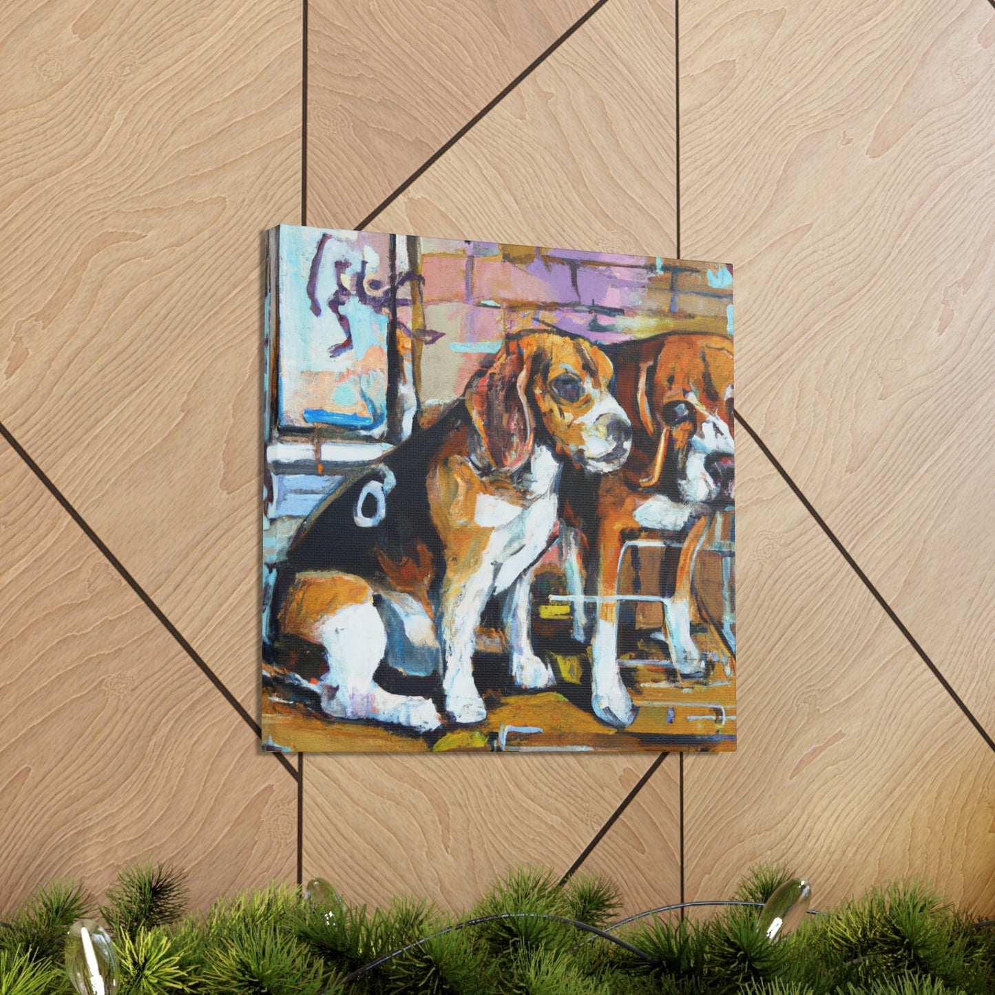 "Beagle and the City" - Canvas