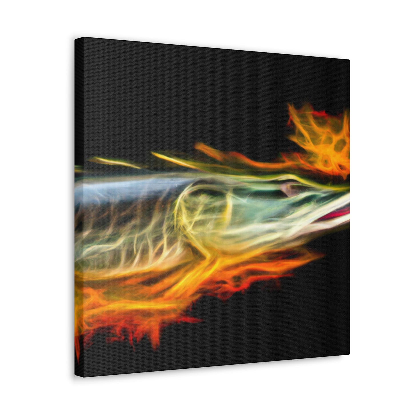 Pike in the Stream - Canvas