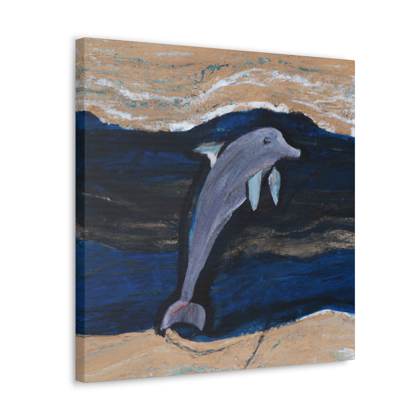 "Dolphins in Simplicity". - Canvas