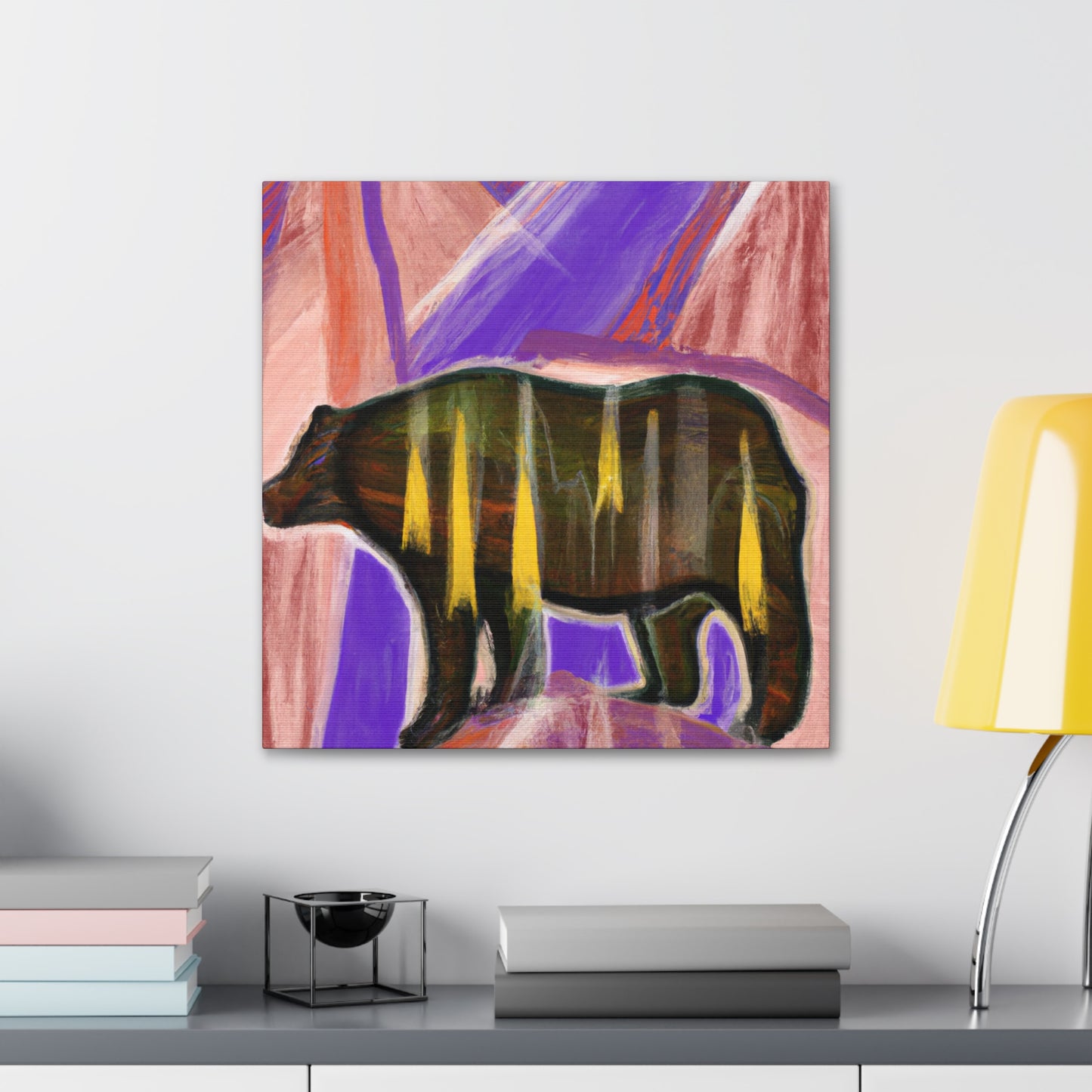 "Brown Bear and Glamour" - Canvas