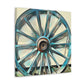 "Western Wagon Wheel Land" - Canvas