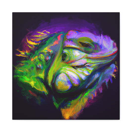 Green Iguana Dreamscape - Canvas