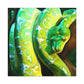 Green Tree Python Slither - Canvas