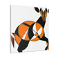 "Gazelle in Art Deco" - Canvas