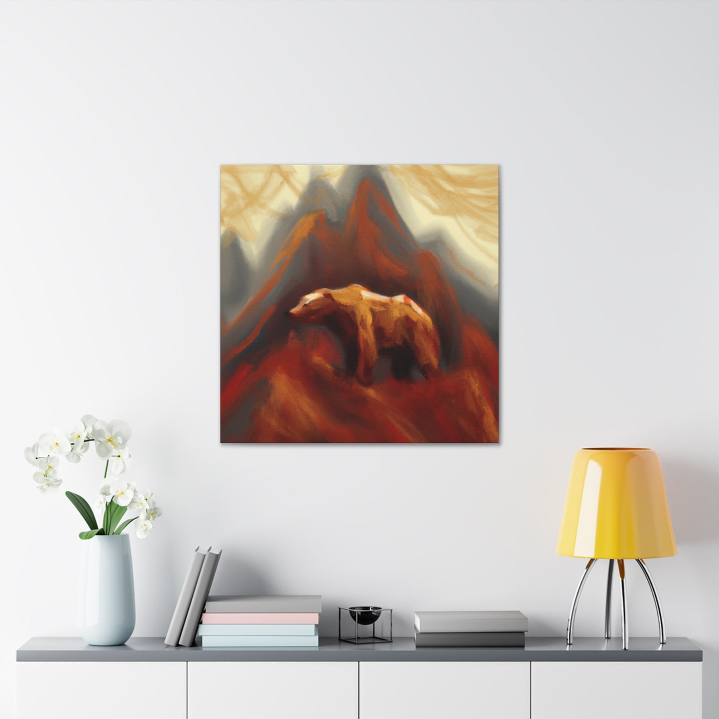 Brown Bear: Majestic. - Canvas