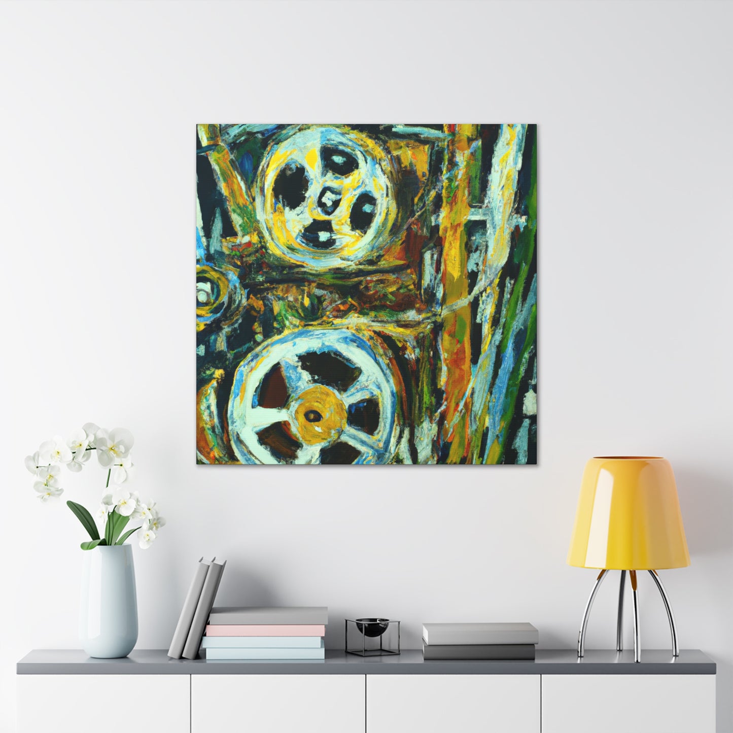 "Reel to Reel Relief" - Canvas