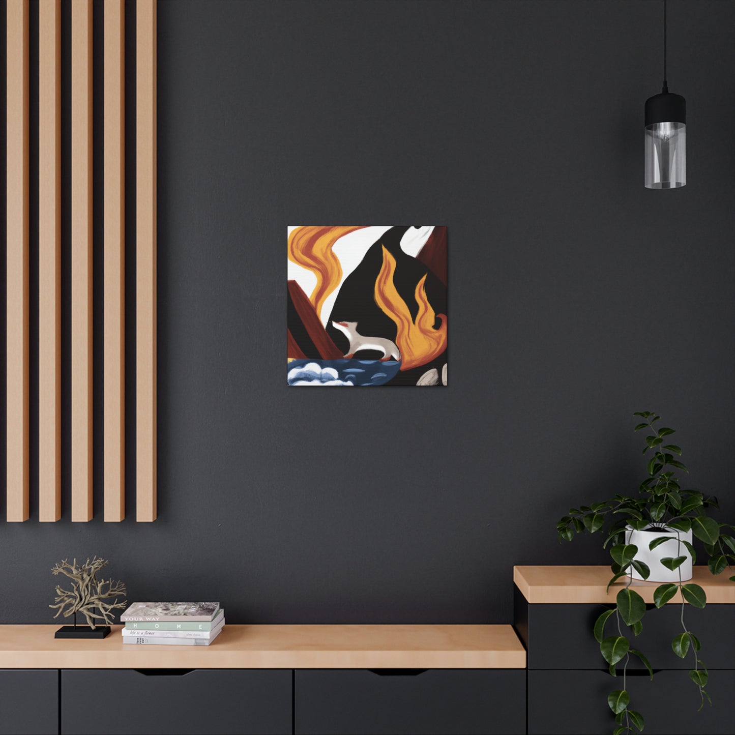 Otter in Art Deco - Canvas