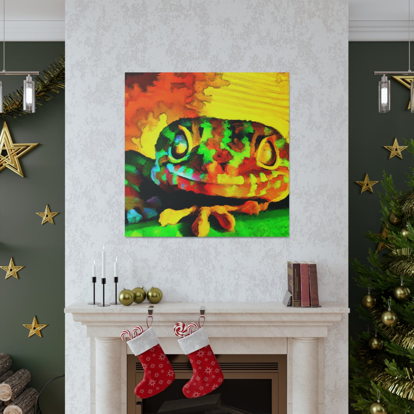 Gecko in Sunset Glow - Canvas