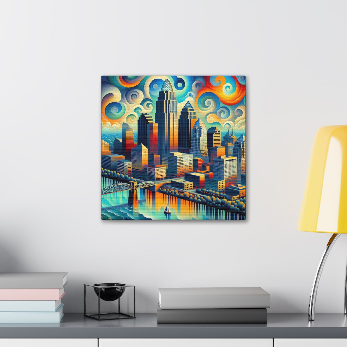 "Enigmatic Echoes of Cincinnati" - Canvas