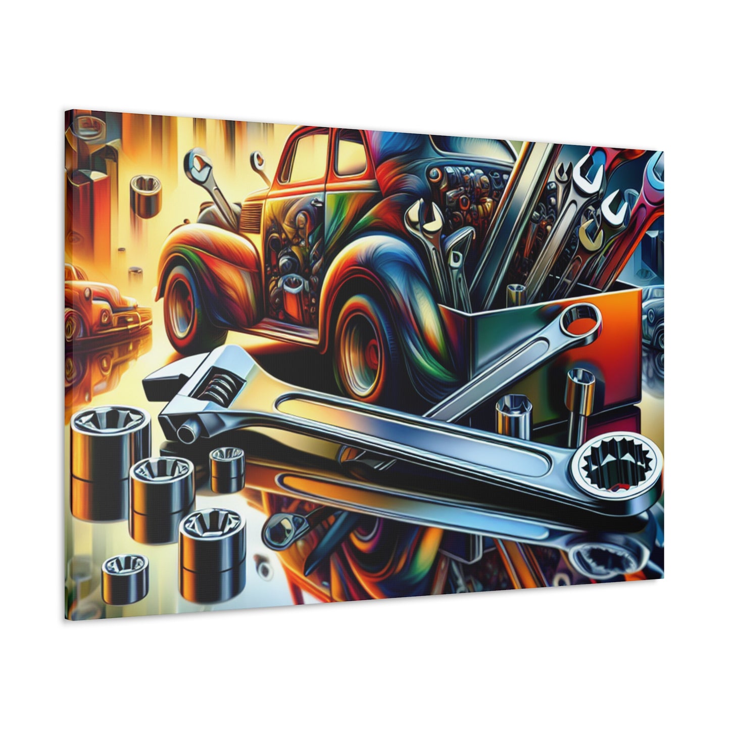 "Industrial Assemblage Awakening" - Canvas