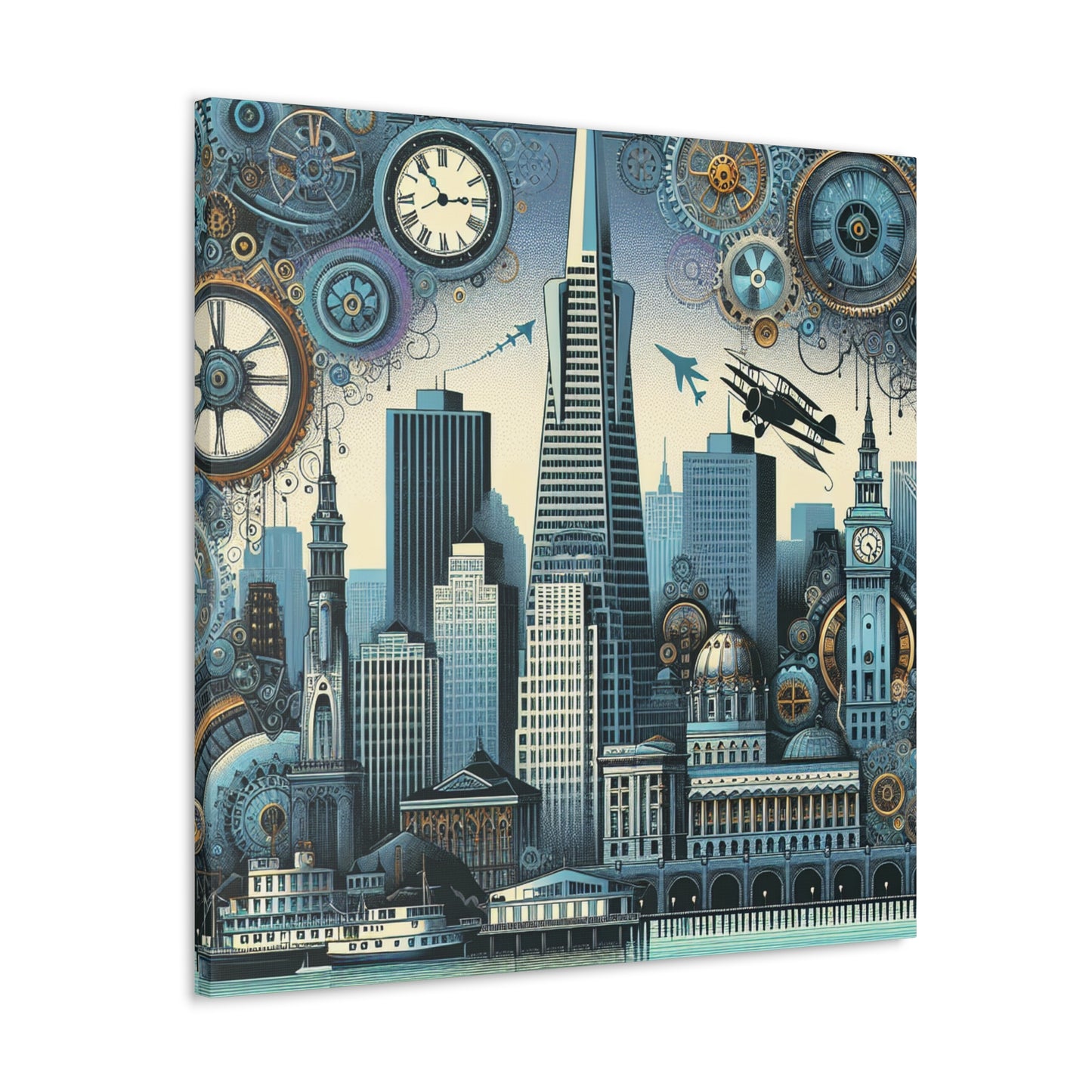 Brass City Skylines - Canvas