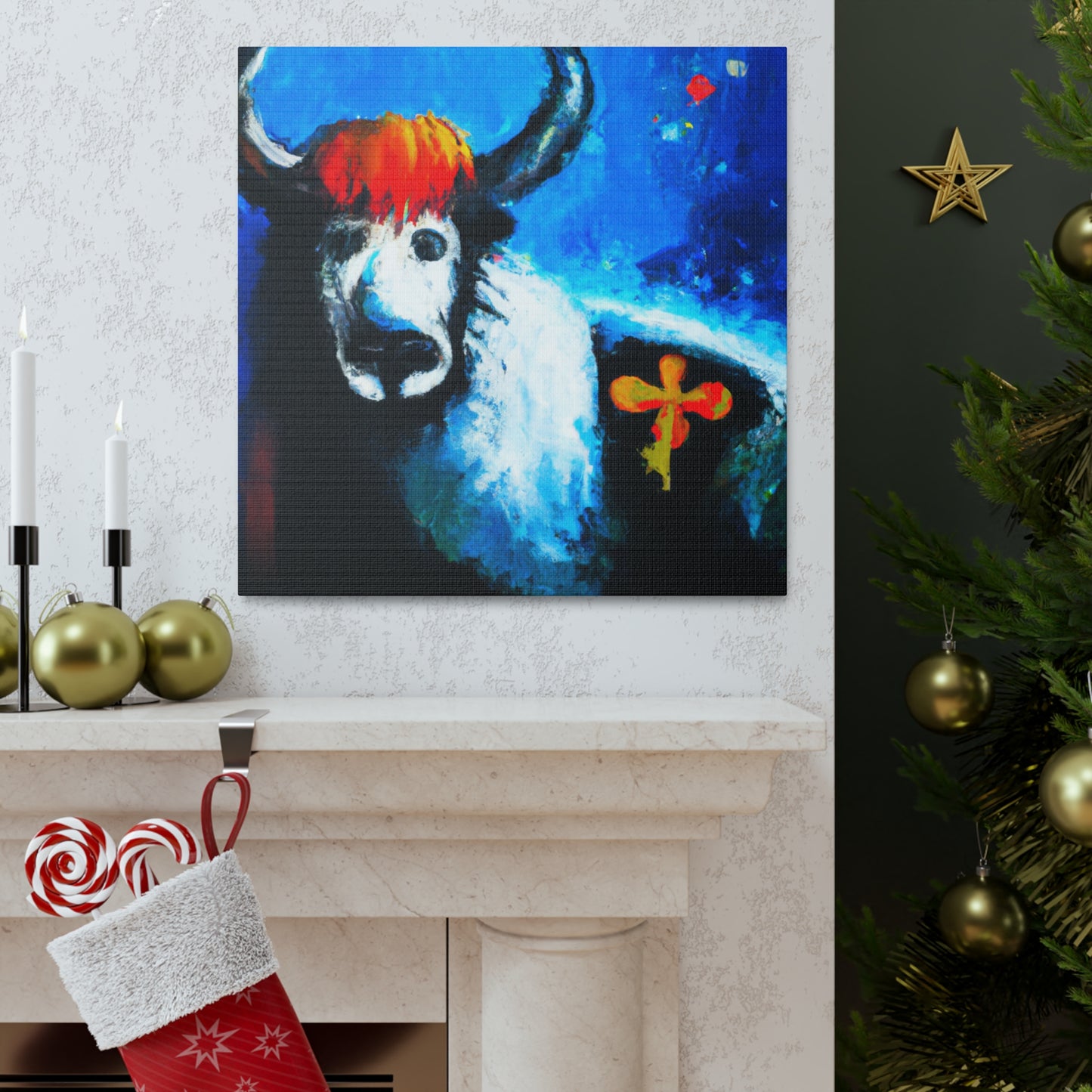 Yak in Abstract Form - Canvas